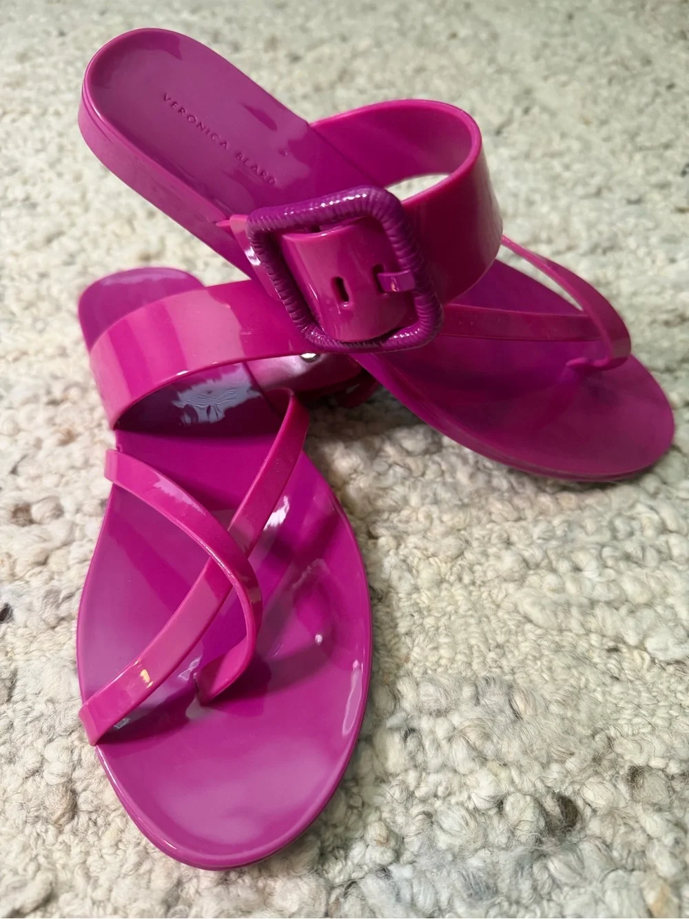 Veronica Beard Pink Jelly Sandals